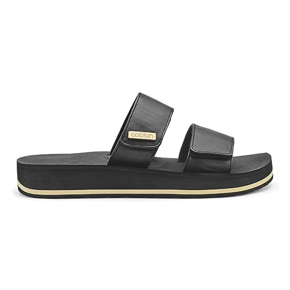 NEW COBIAN women's dana rise sandals in black